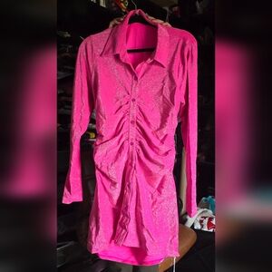SPARKLE MINI DRESS | KNOCKOUTPINK001 - KNOCKOUTPINK001 / XL × 1